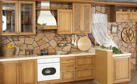 Corcho en el interior de la cocina