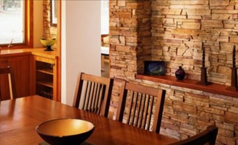 Combinado con muebles de madera