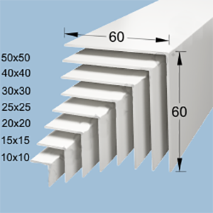 Standard PVC Corner Sizes Standard PVC Corner Sizes