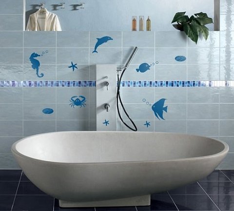 Vinyl-Aufkleber für das Badezimmer