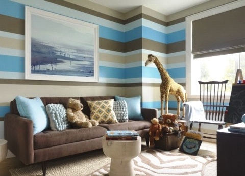 Visuelle Erweiterung des Raumes.