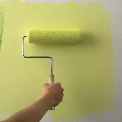 Paint the walls with a roller
