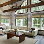 Интериор на финландска къща, изработена от дървен материал