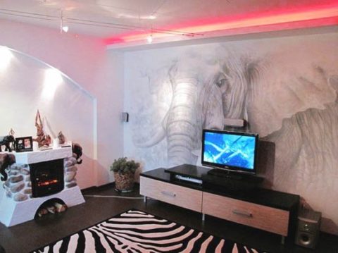 Ζωγραφική στους τοίχους του καθιστικού με ακρυλικό χρώμα