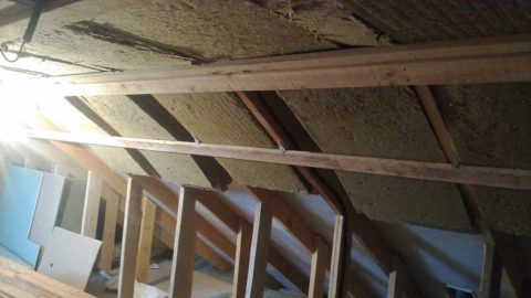 حوائط مع صوف معدني عازل داخلي