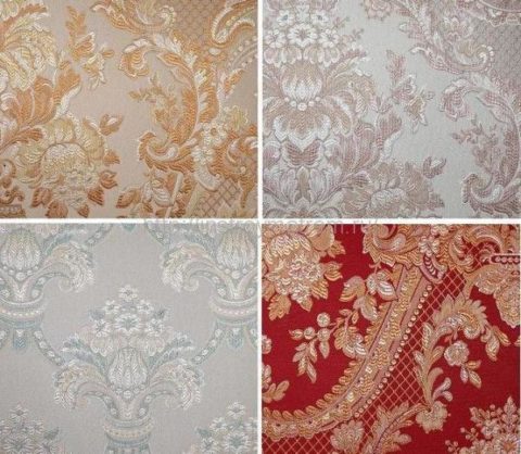 Fabric or textile wallpaper. Fabric or textile wallpaper.