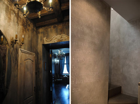 Ефектът на състарените стени в коридора