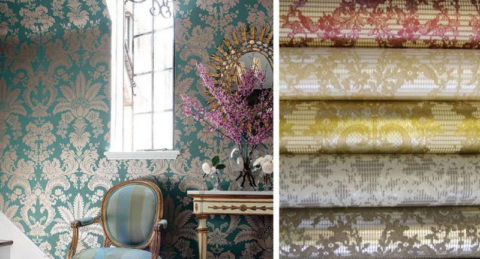 Eine Vielzahl von metallisierten Tapeten Eine Vielzahl von metallisierten Tapeten