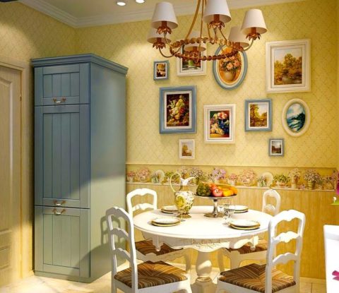 Warme Farbtöne in einer Küche im Provence-Stil Warme Farbtöne in einer Küche im Provence-Stil