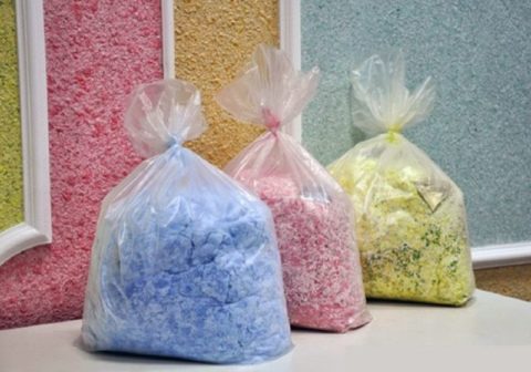 Farbige flüssige Tapete als Flocken verkauft Farbige flüssige Tapete als Flocken verkauft