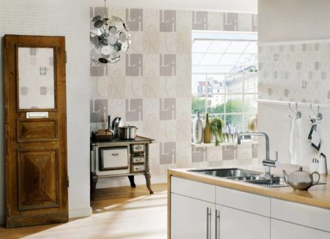 Vinyltapete in der Küche Vinyltapete in der Küche