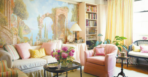 جدار لهجة في غرفة المعيشة