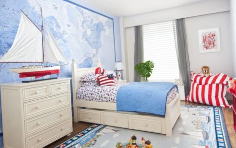 Διπλή χάρτινη ταπετσαρία με τη μορφή παγκόσμιου χάρτη