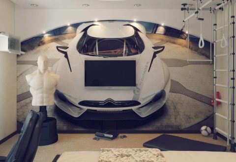 Τοιχογραφία για αίθουσα γυμνασίου