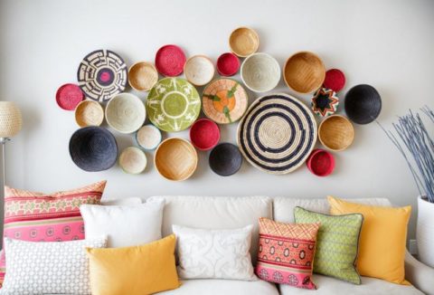 Lastre di vimini di diverse dimensioni