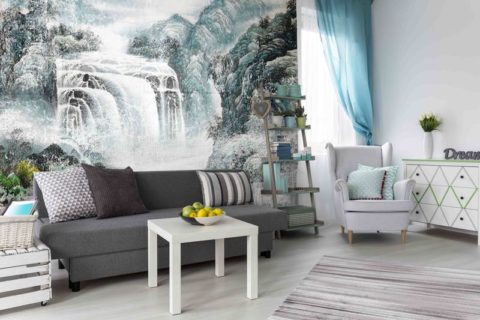 الداخلية باردة لغرفة المعيشة 