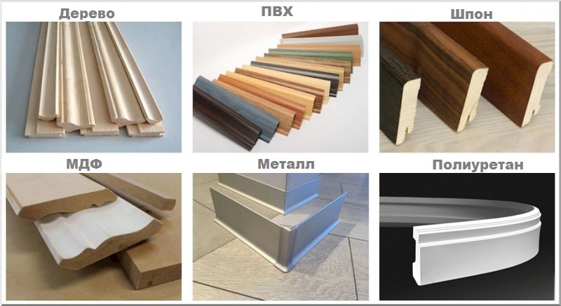 Sockelleistenmaterialien