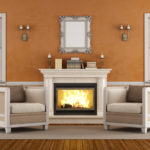 φωτογραφία καθιστικού με γυψομάρμαρο